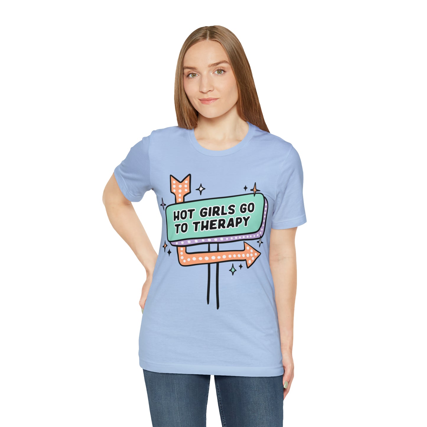 "Hot Girls Go To Therapy" Bella Canvas Short Sleeve Tee