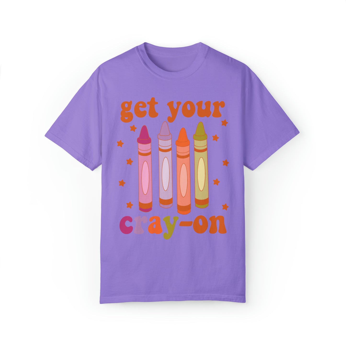 "Get Your Cray-On" Comfort Colors Oversized T-shirt