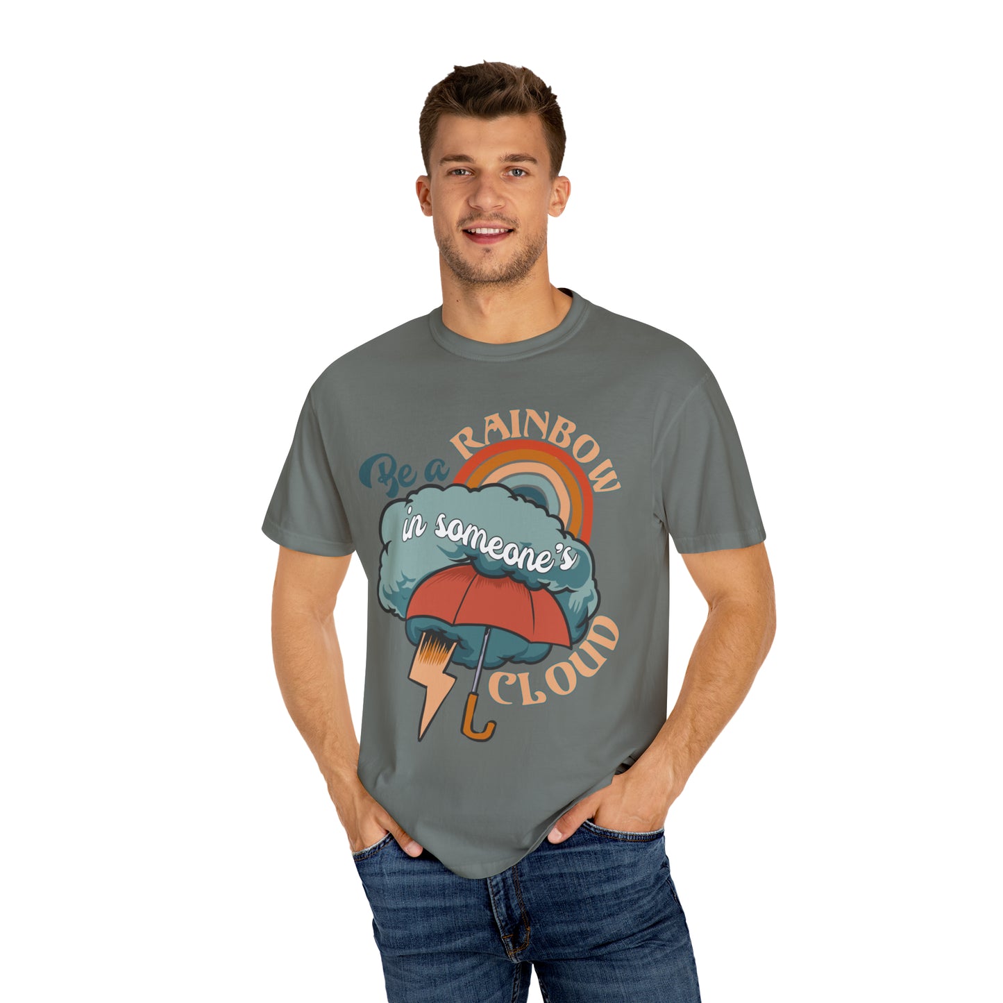 "Be a Rainbow in Someone's Cloud" Comfort Colors Oversized T-shirt