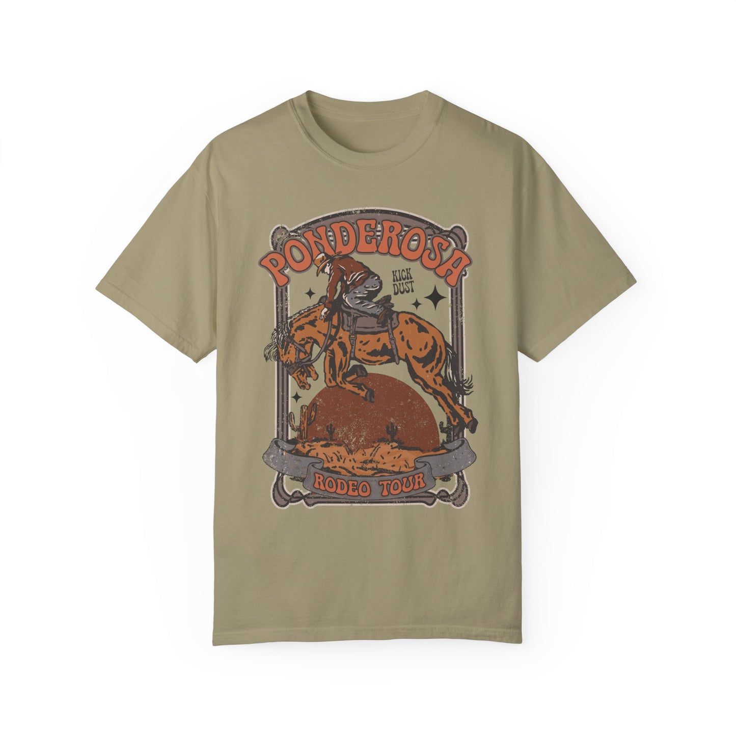 Ponderosa Rodeo Tour, Western Comfort Colors T-shirt