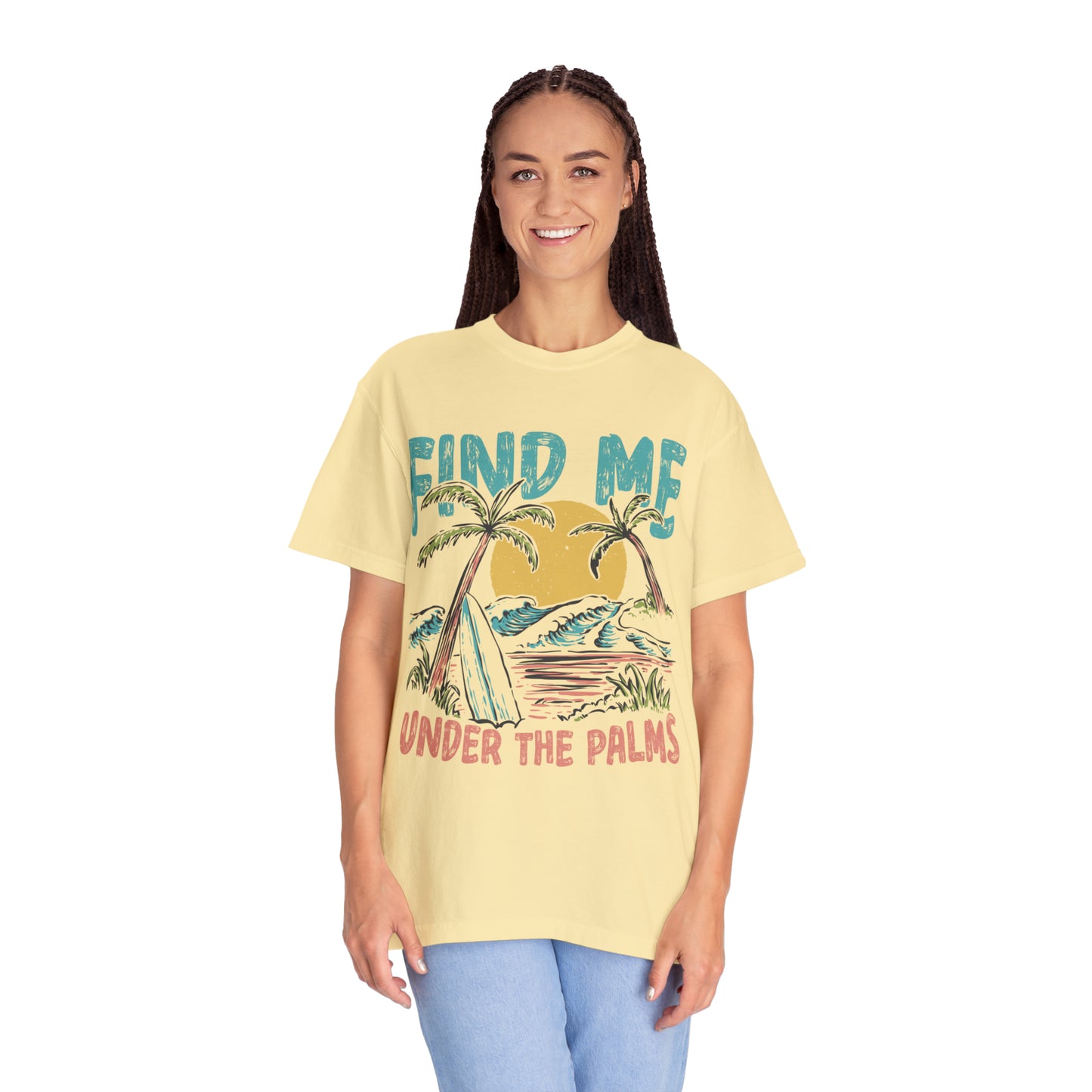 "Find Me Under The Palms" Comfort Colors Oversized T-shirt