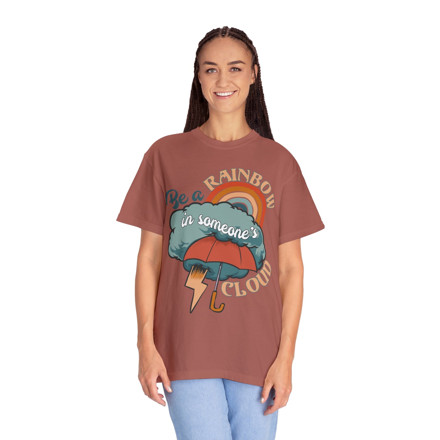 "Be a Rainbow in Someone's Cloud" Comfort Colors Oversized T-shirt