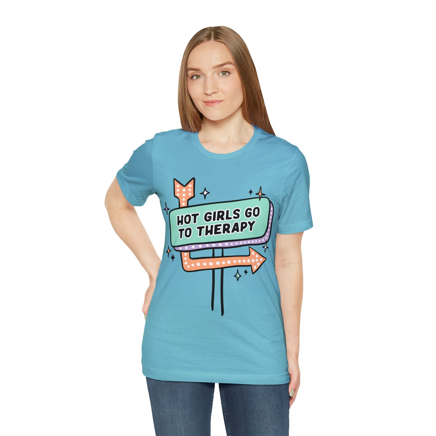 "Hot Girls Go To Therapy" Bella Canvas Short Sleeve Tee
