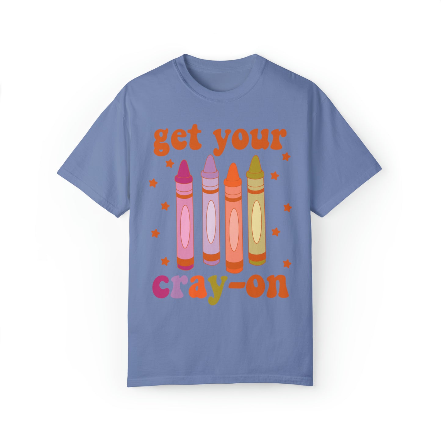 "Get Your Cray-On" Comfort Colors Oversized T-shirt