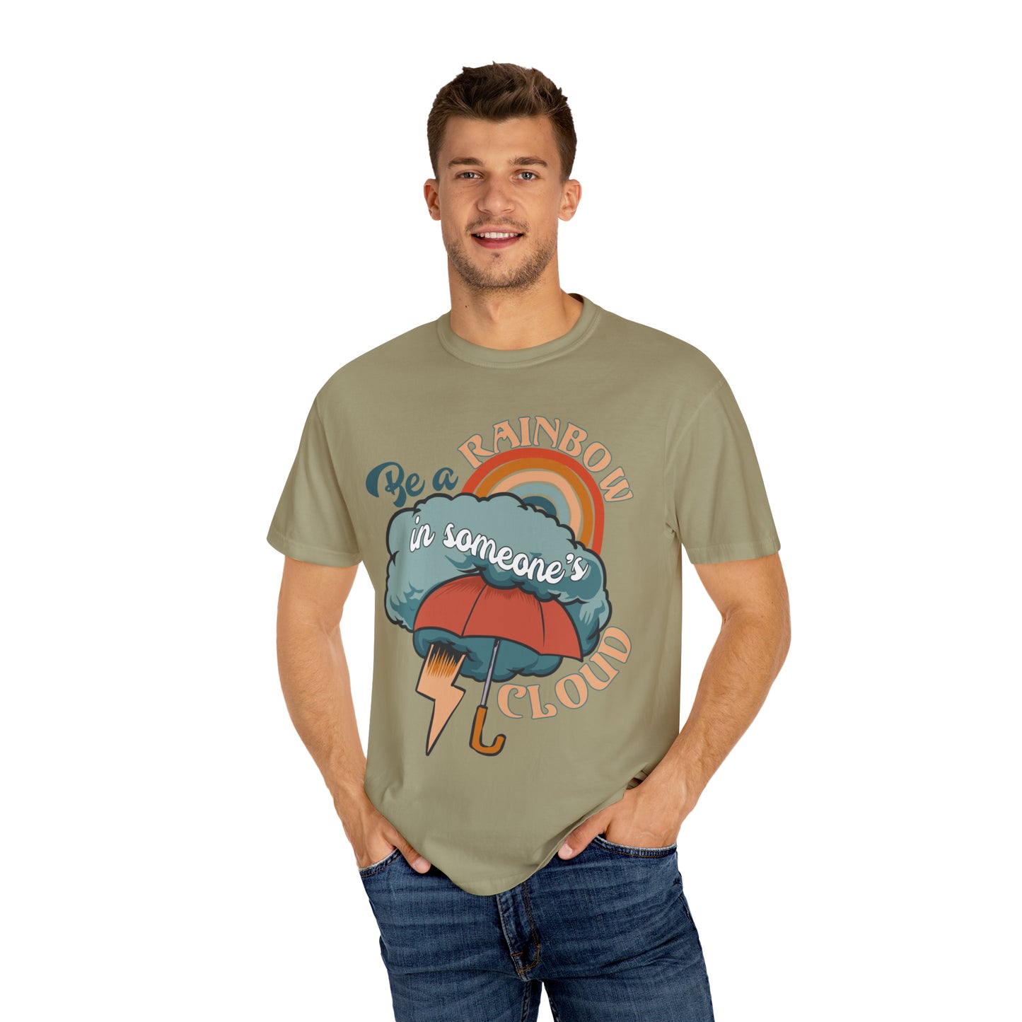 "Be a Rainbow in Someone's Cloud" Comfort Colors Oversized T-shirt