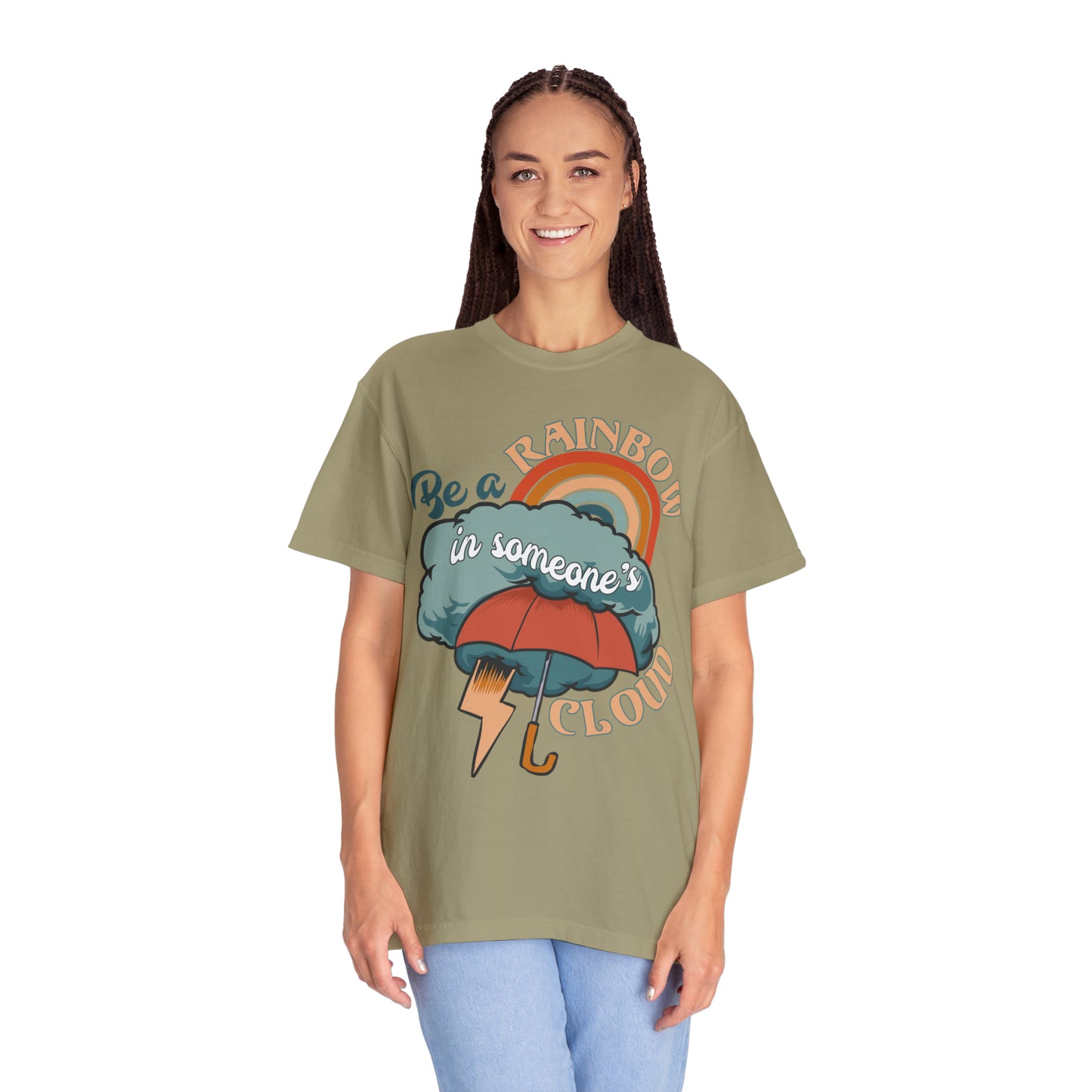 "Be a Rainbow in Someone's Cloud" Comfort Colors Oversized T-shirt