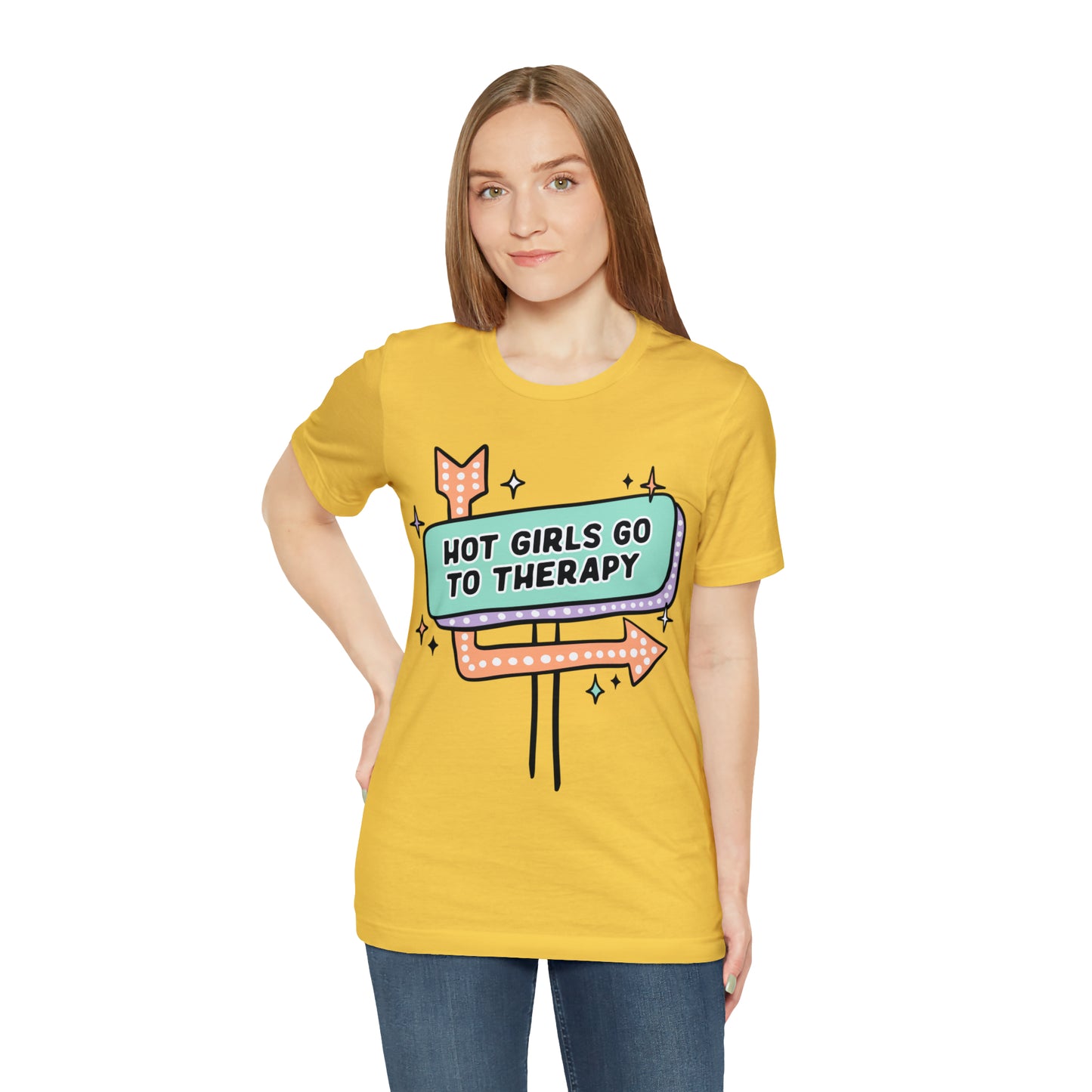 "Hot Girls Go To Therapy" Bella Canvas Short Sleeve Tee