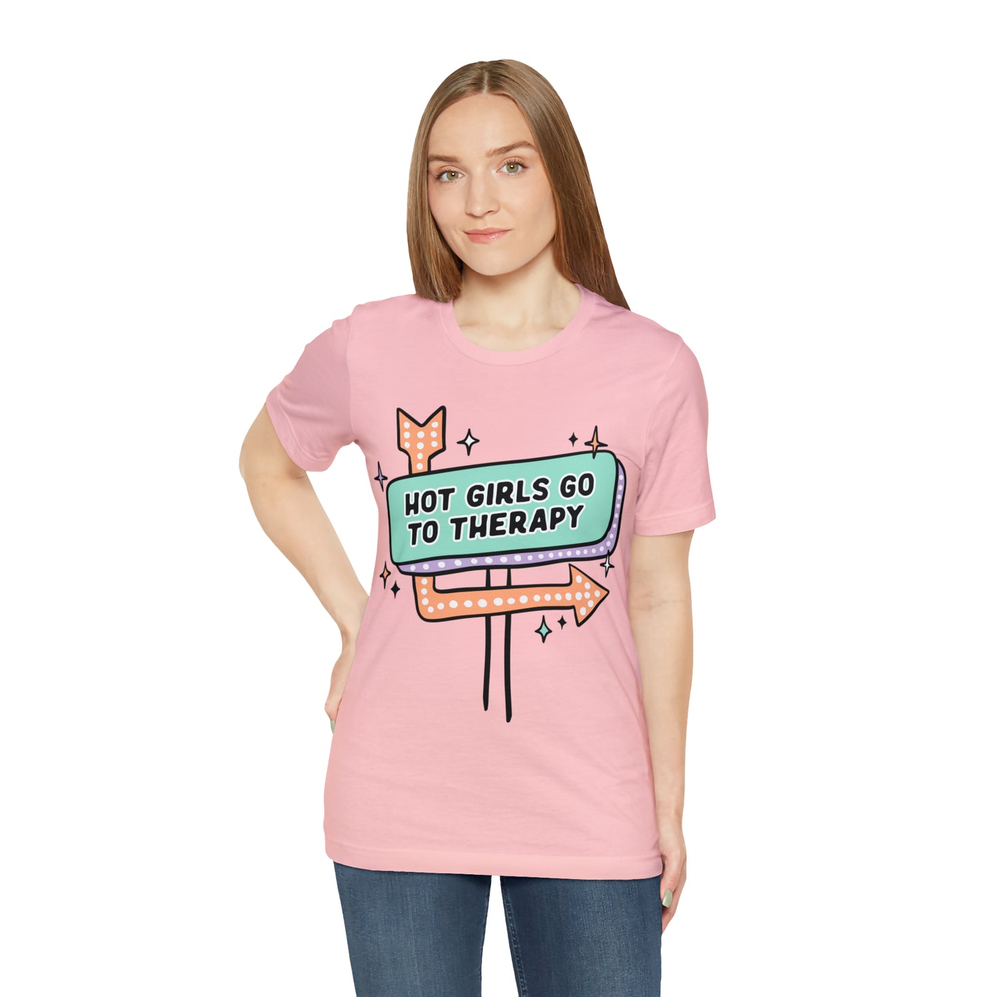 "Hot Girls Go To Therapy" Bella Canvas Short Sleeve Tee