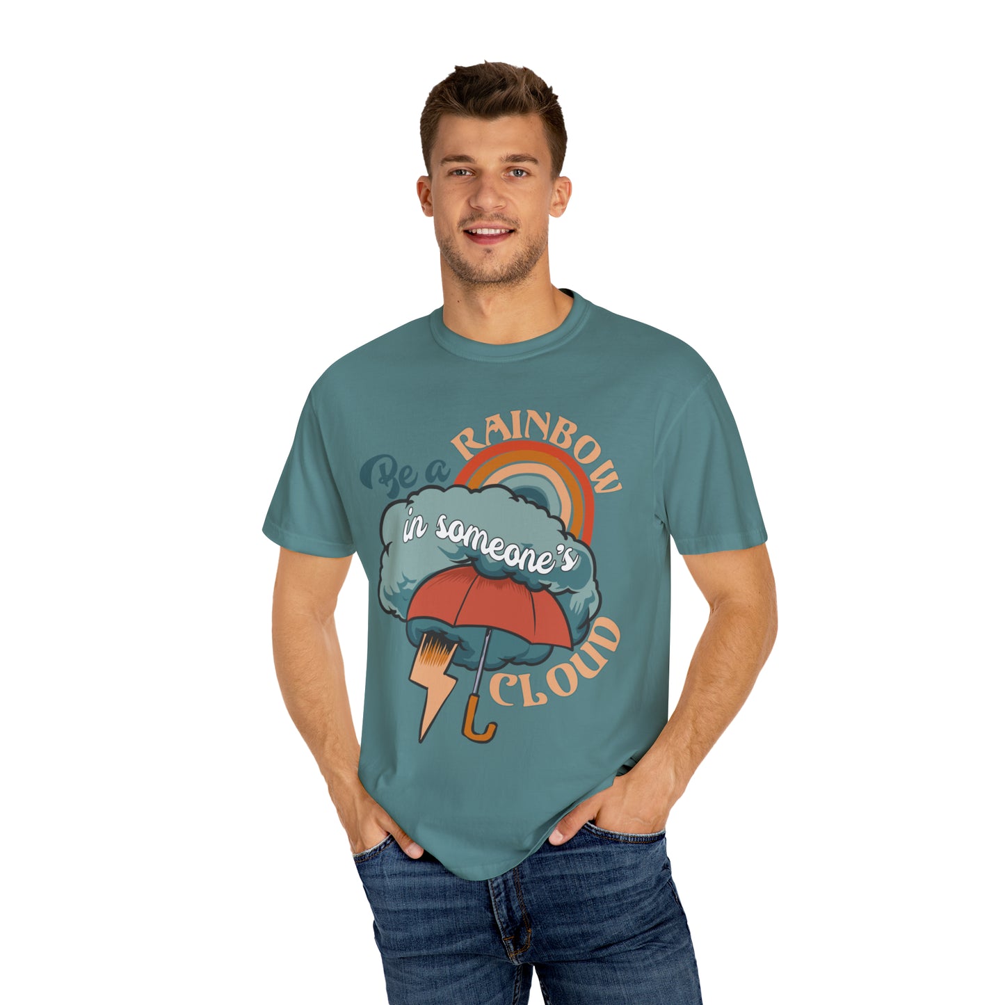 "Be a Rainbow in Someone's Cloud" Comfort Colors Oversized T-shirt