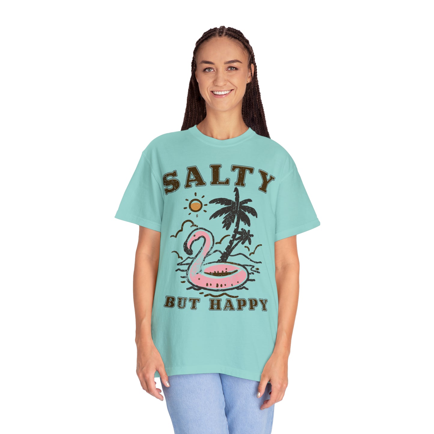 "Salty But Happy" Comfort Colors Oversized T-shirt