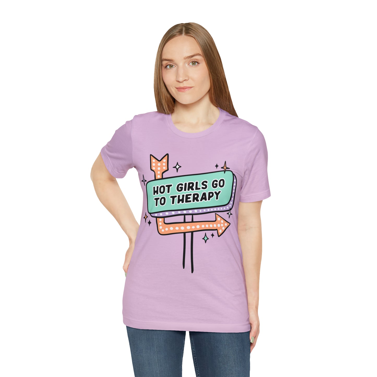 "Hot Girls Go To Therapy" Bella Canvas Short Sleeve Tee