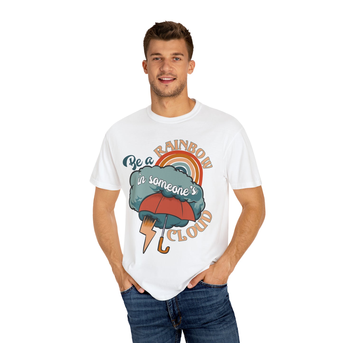 "Be a Rainbow in Someone's Cloud" Comfort Colors Oversized T-shirt
