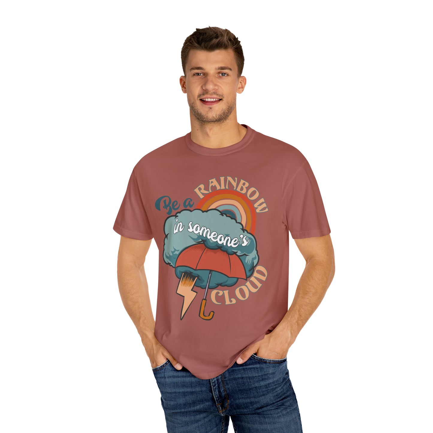 "Be a Rainbow in Someone's Cloud" Comfort Colors Oversized T-shirt