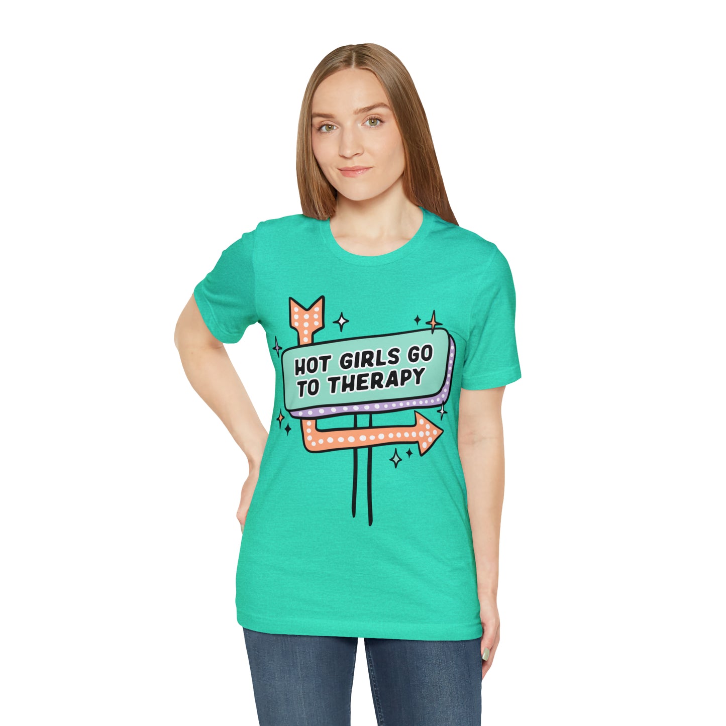 "Hot Girls Go To Therapy" Bella Canvas Short Sleeve Tee