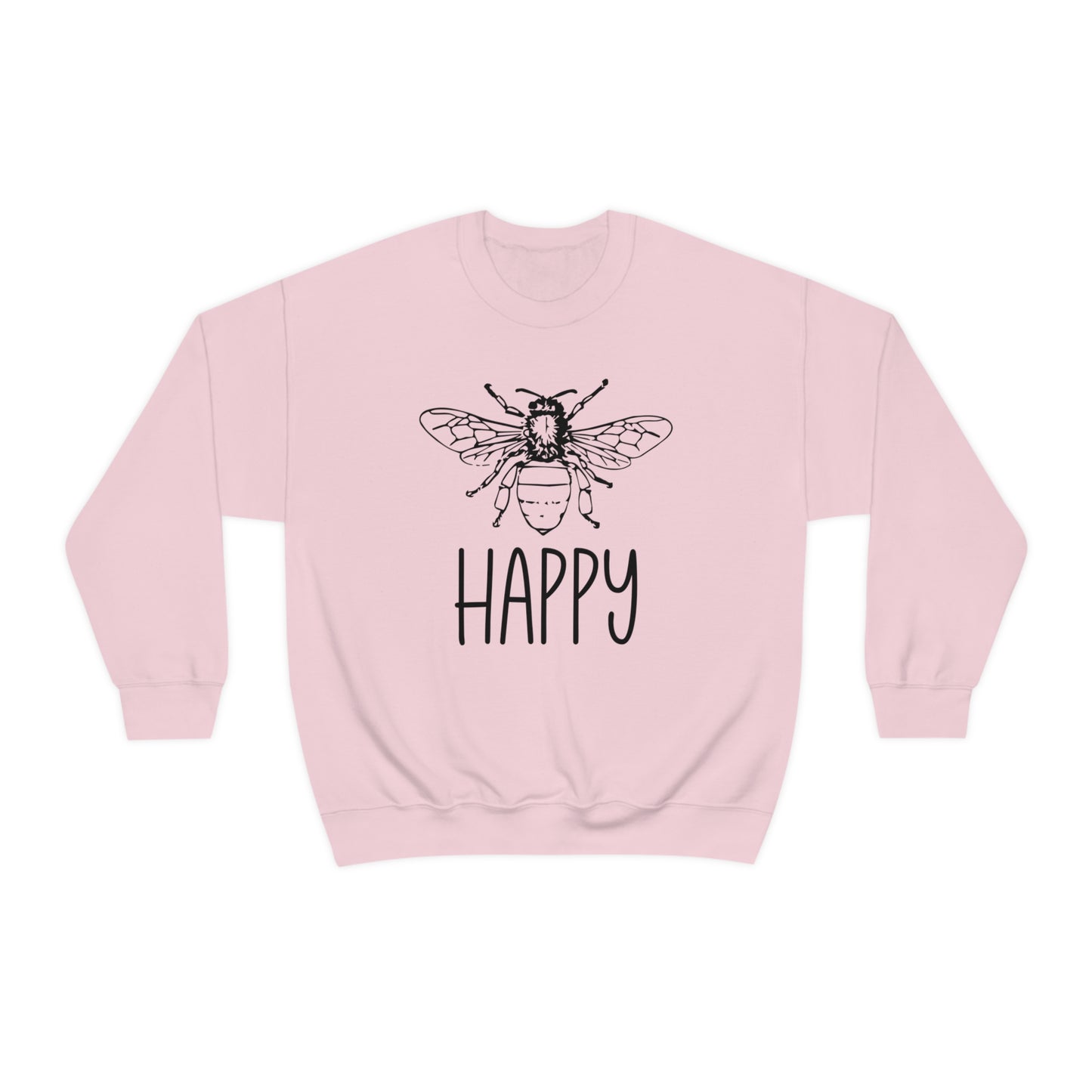 "Bee Happy" Gildan Unisex Crewneck Sweatshirt