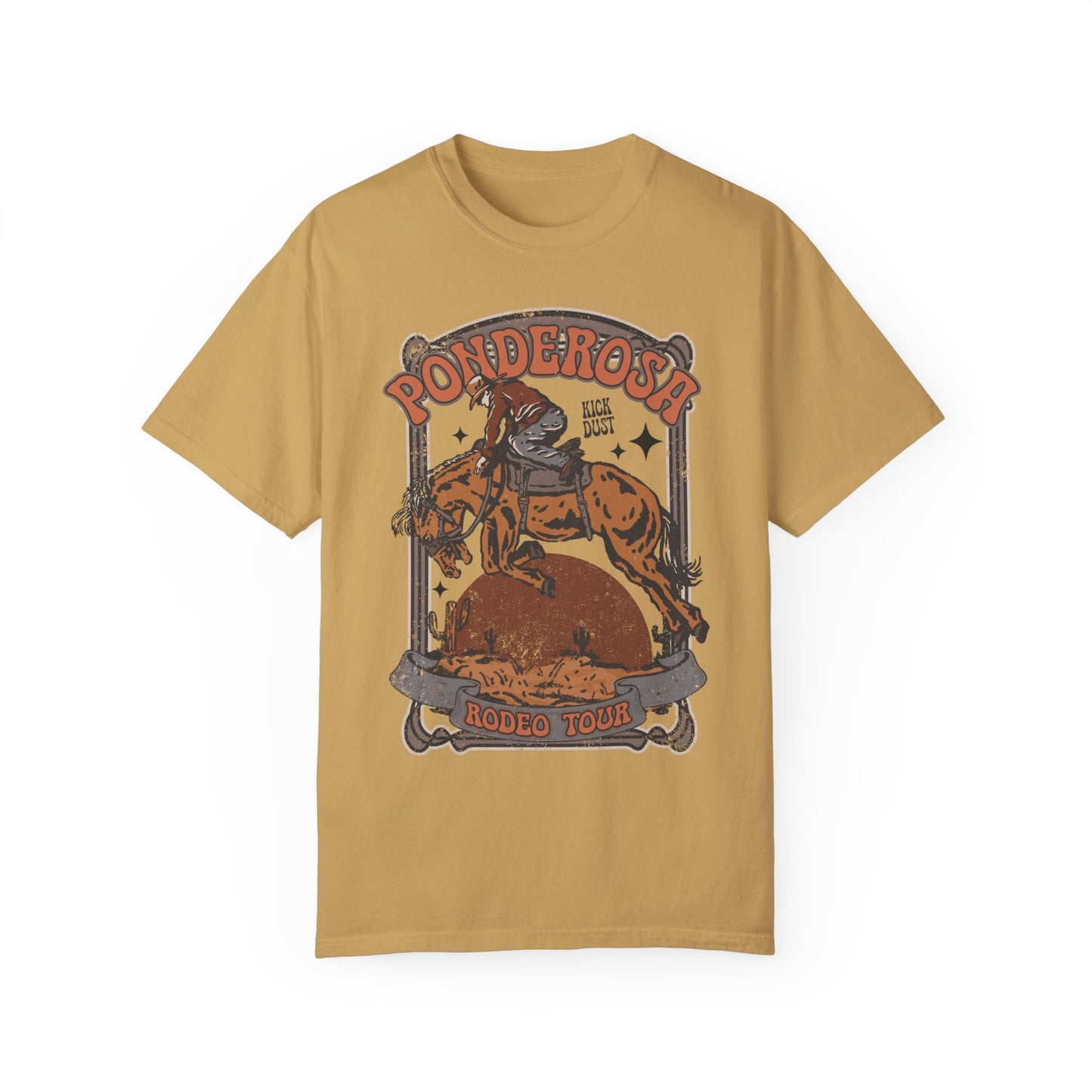 Ponderosa Rodeo Tour, Western Comfort Colors T-shirt