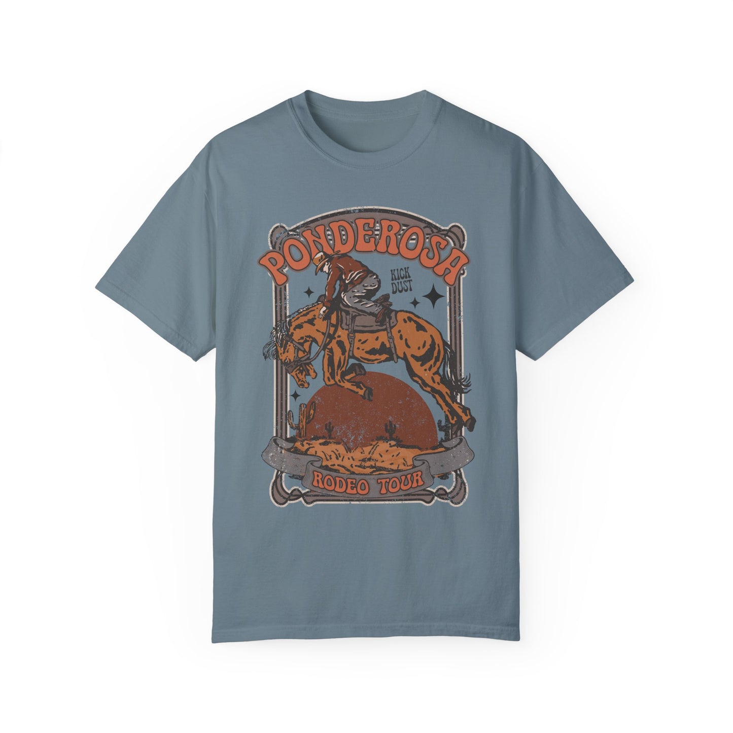 Ponderosa Rodeo Tour, Western Comfort Colors T-shirt