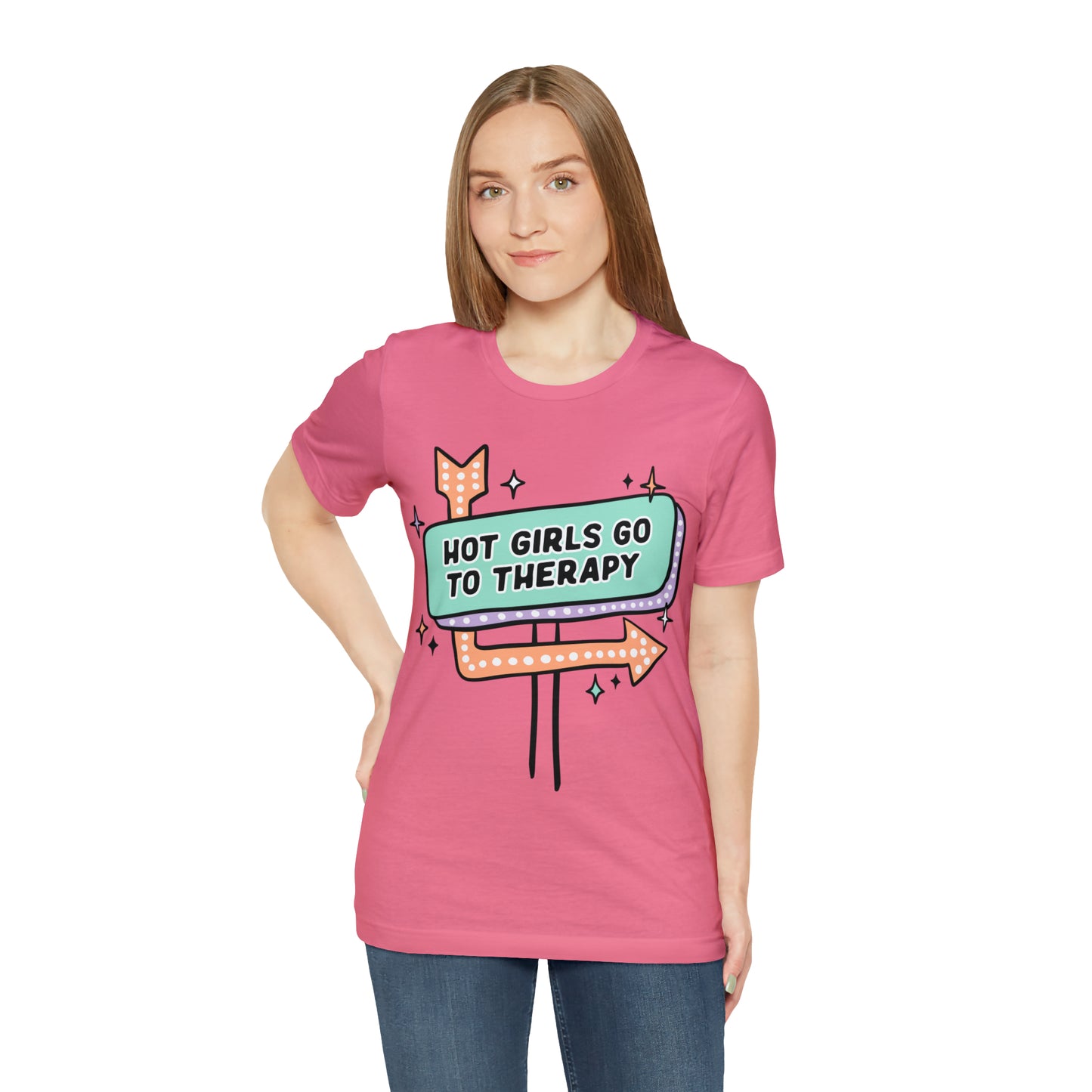 "Hot Girls Go To Therapy" Bella Canvas Short Sleeve Tee