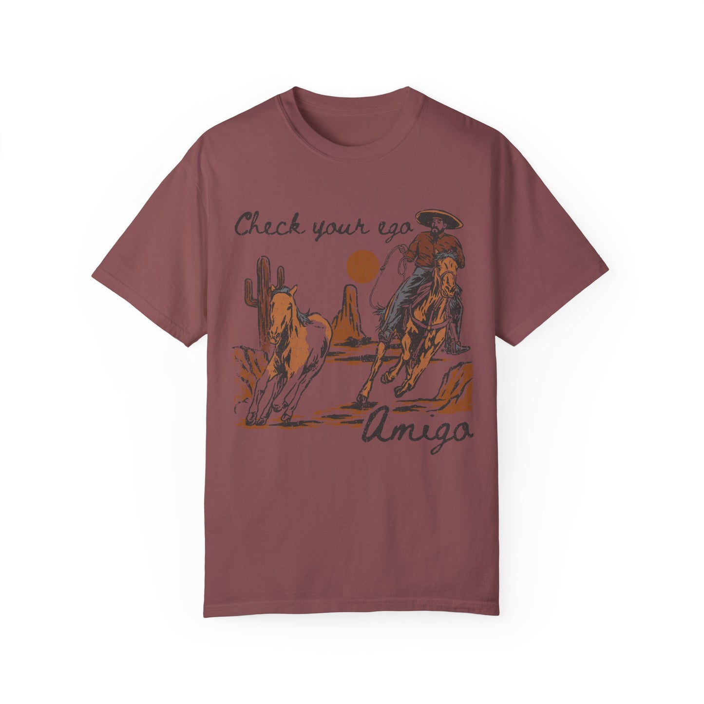 Check Your Ego Amigo, Western Comfort Colors T-shirt