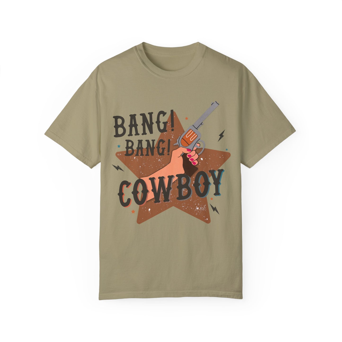 Bang Bang Cowboy, Western Comfort Colors T-shirt