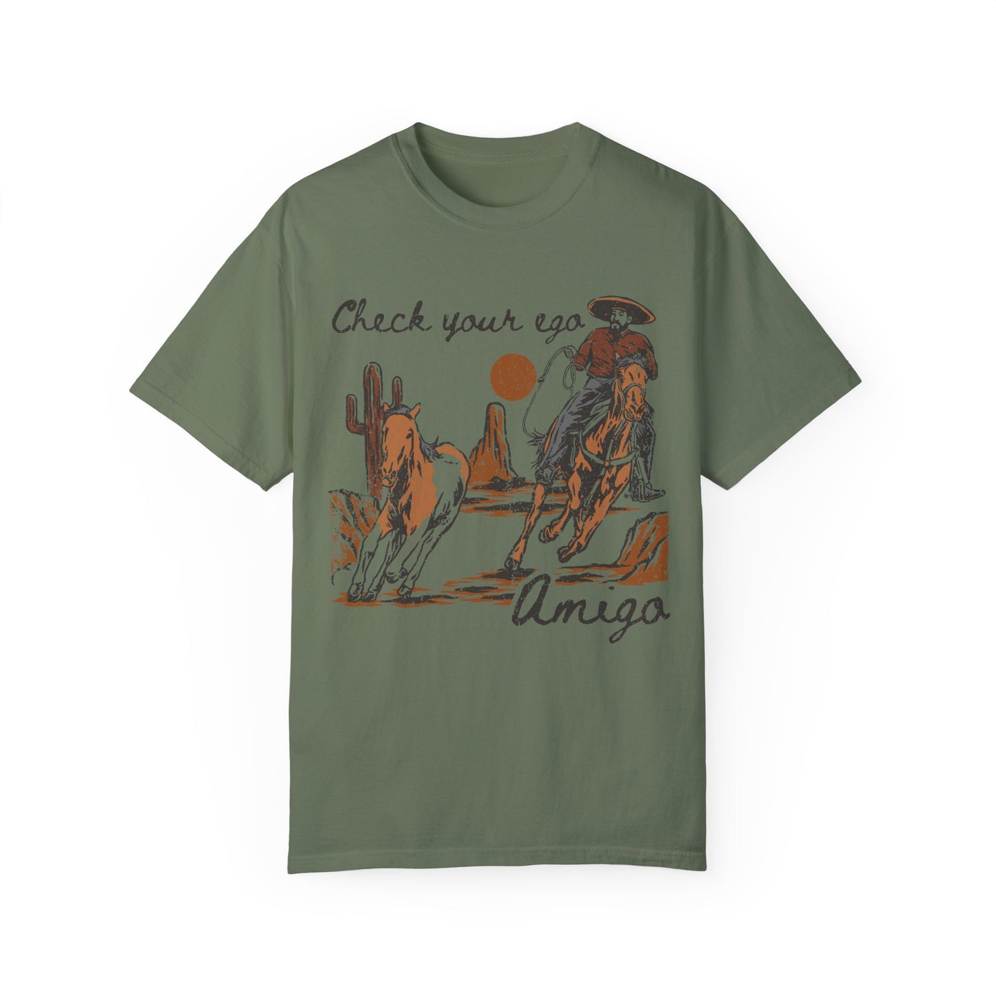 Check Your Ego Amigo, Western Comfort Colors T-shirt