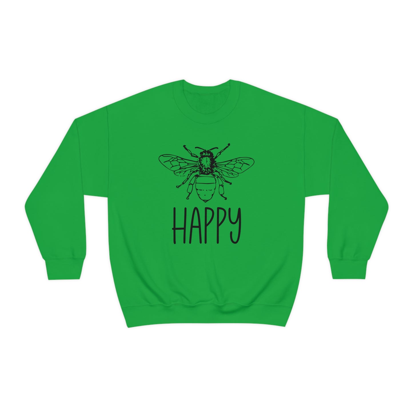 "Bee Happy" Gildan Unisex Crewneck Sweatshirt
