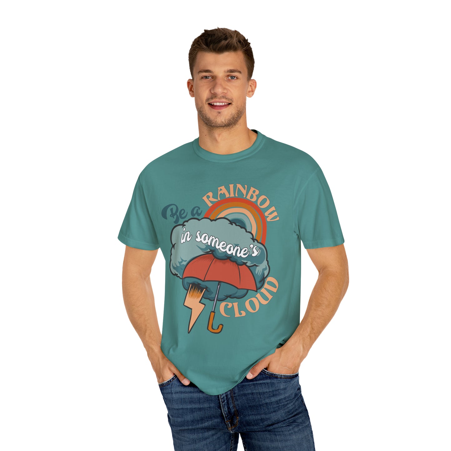 "Be a Rainbow in Someone's Cloud" Comfort Colors Oversized T-shirt
