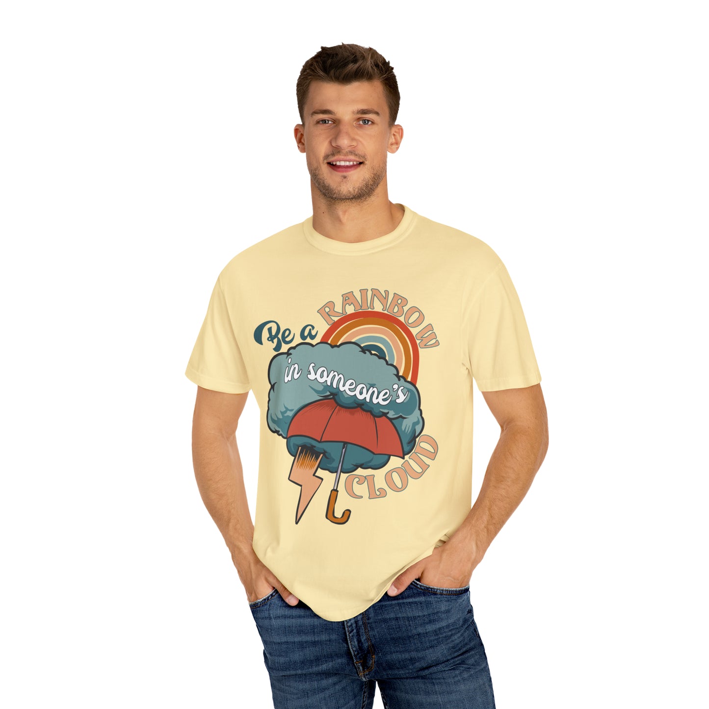 "Be a Rainbow in Someone's Cloud" Comfort Colors Oversized T-shirt