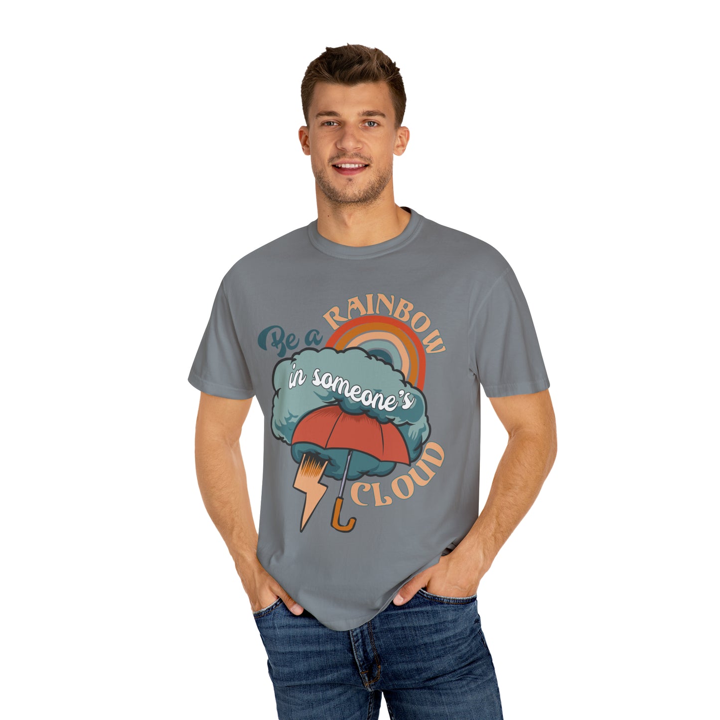"Be a Rainbow in Someone's Cloud" Comfort Colors Oversized T-shirt