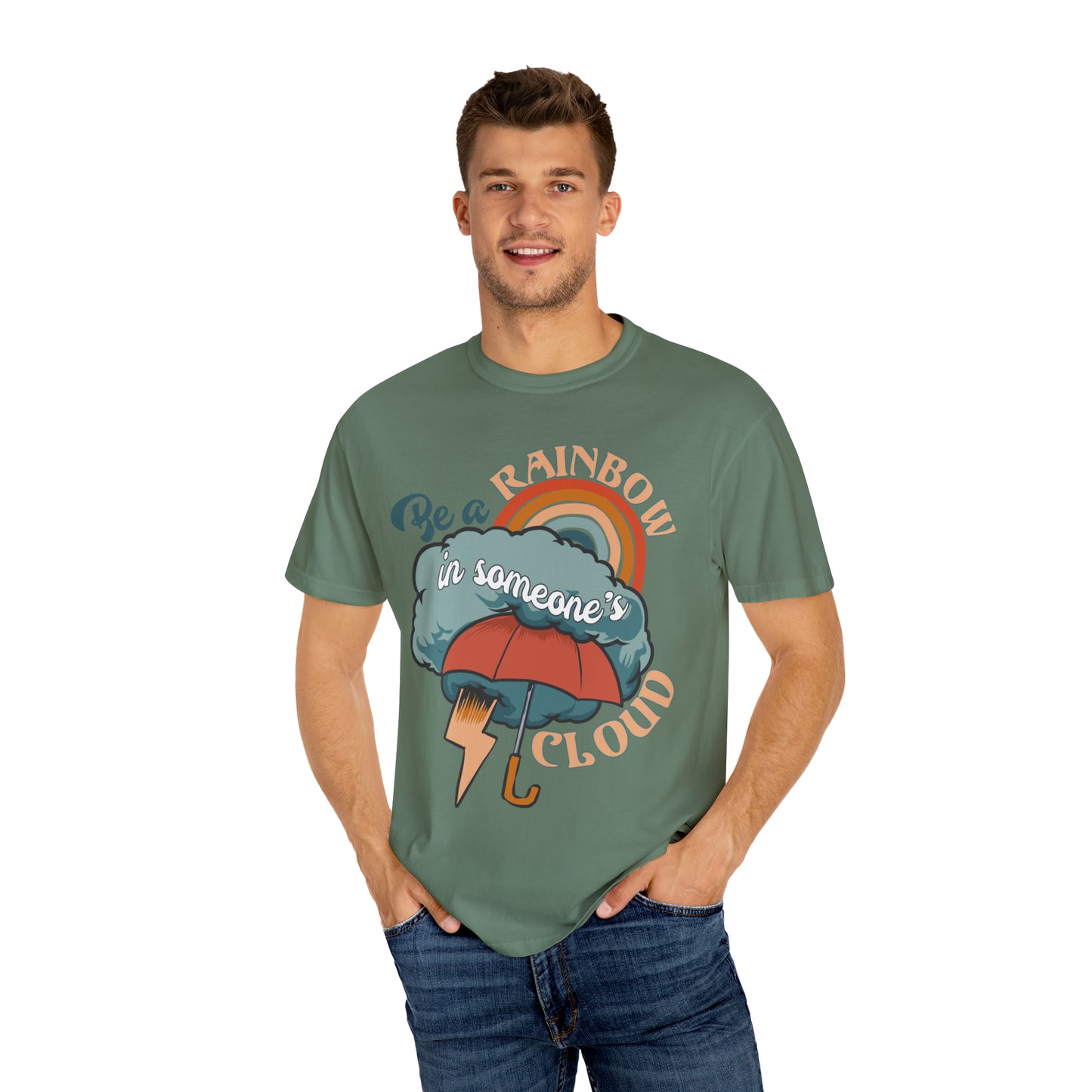 "Be a Rainbow in Someone's Cloud" Comfort Colors Oversized T-shirt