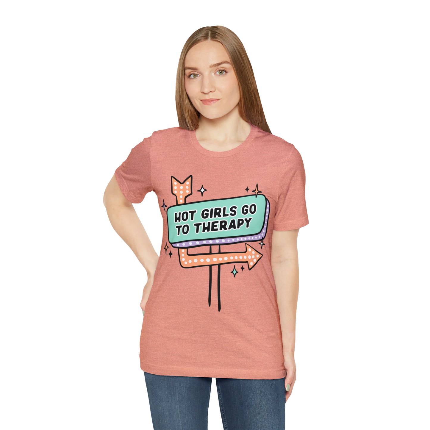 "Hot Girls Go To Therapy" Bella Canvas Short Sleeve Tee