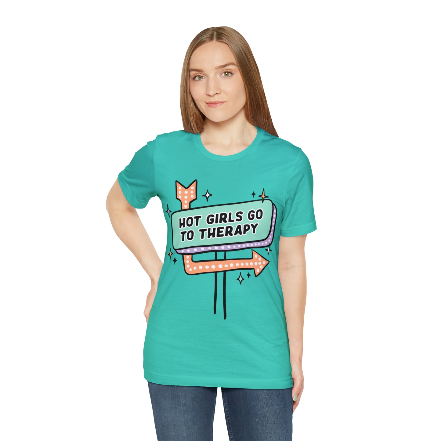 "Hot Girls Go To Therapy" Bella Canvas Short Sleeve Tee