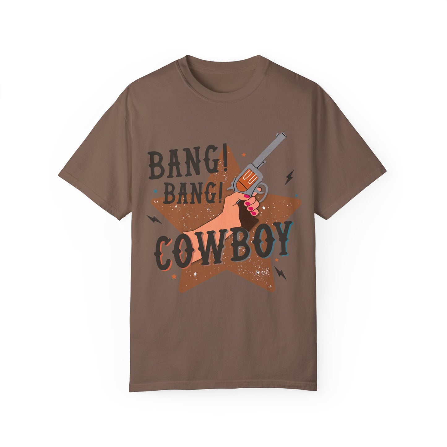 Bang Bang Cowboy, Western Comfort Colors T-shirt