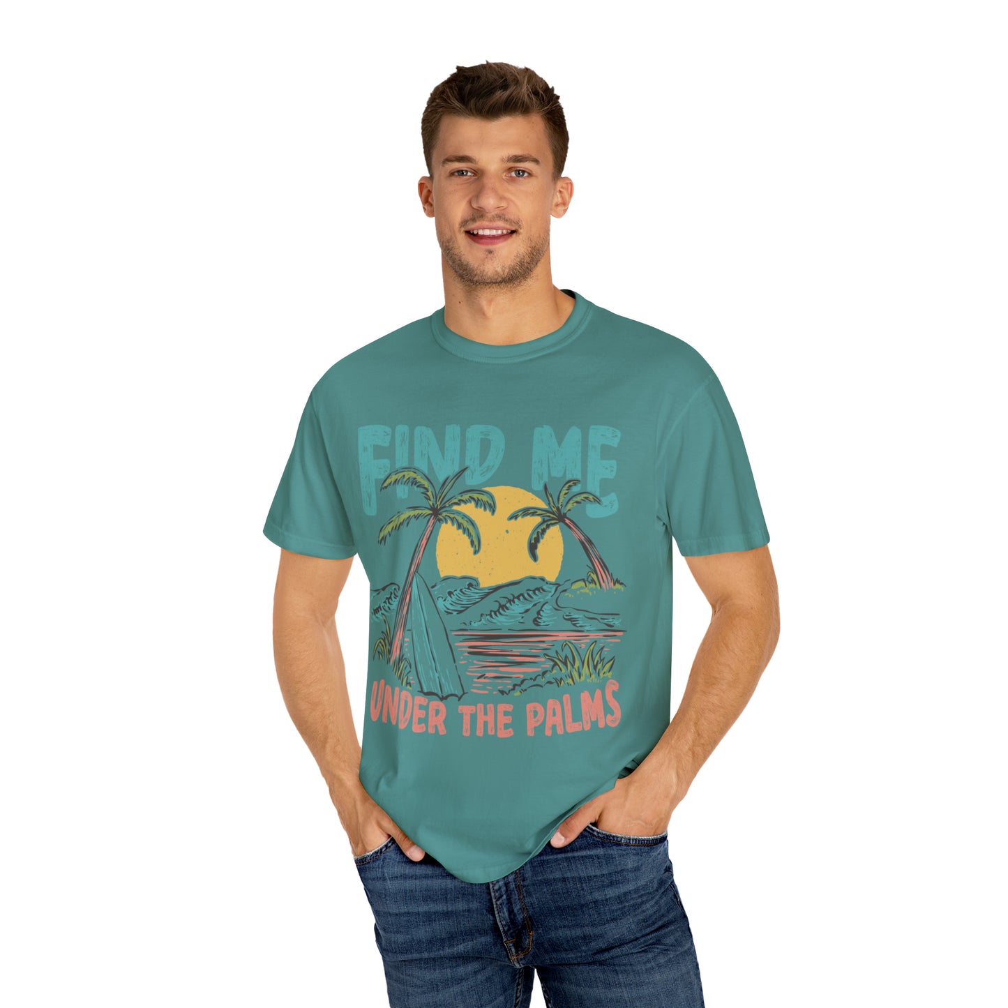 "Find Me Under The Palms" Comfort Colors Oversized T-shirt