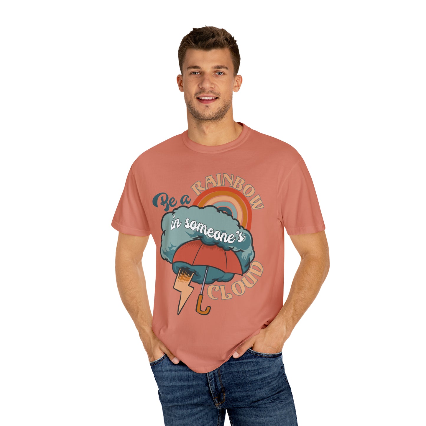 "Be a Rainbow in Someone's Cloud" Comfort Colors Oversized T-shirt