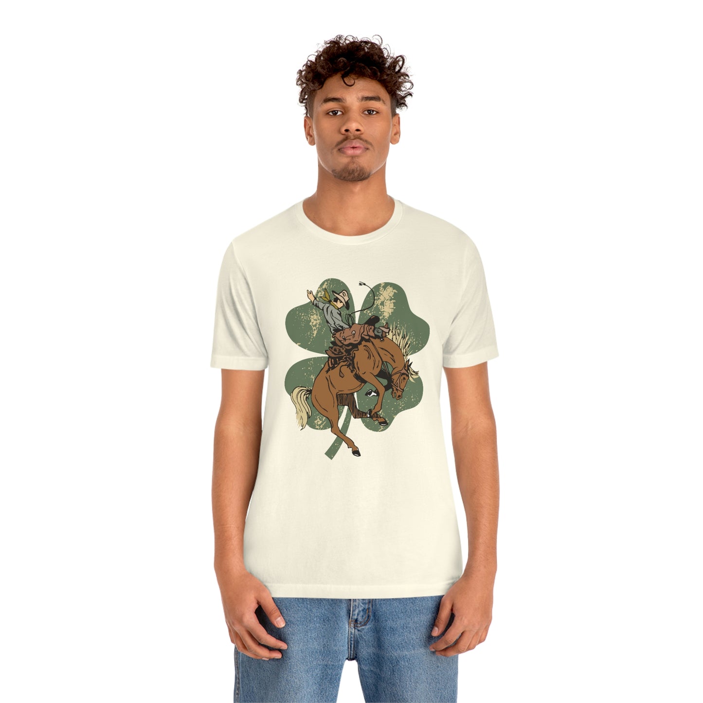"Lucky Cowboy" Unisex Jersey Short Sleeve Tee (Bella Cavas 3001)