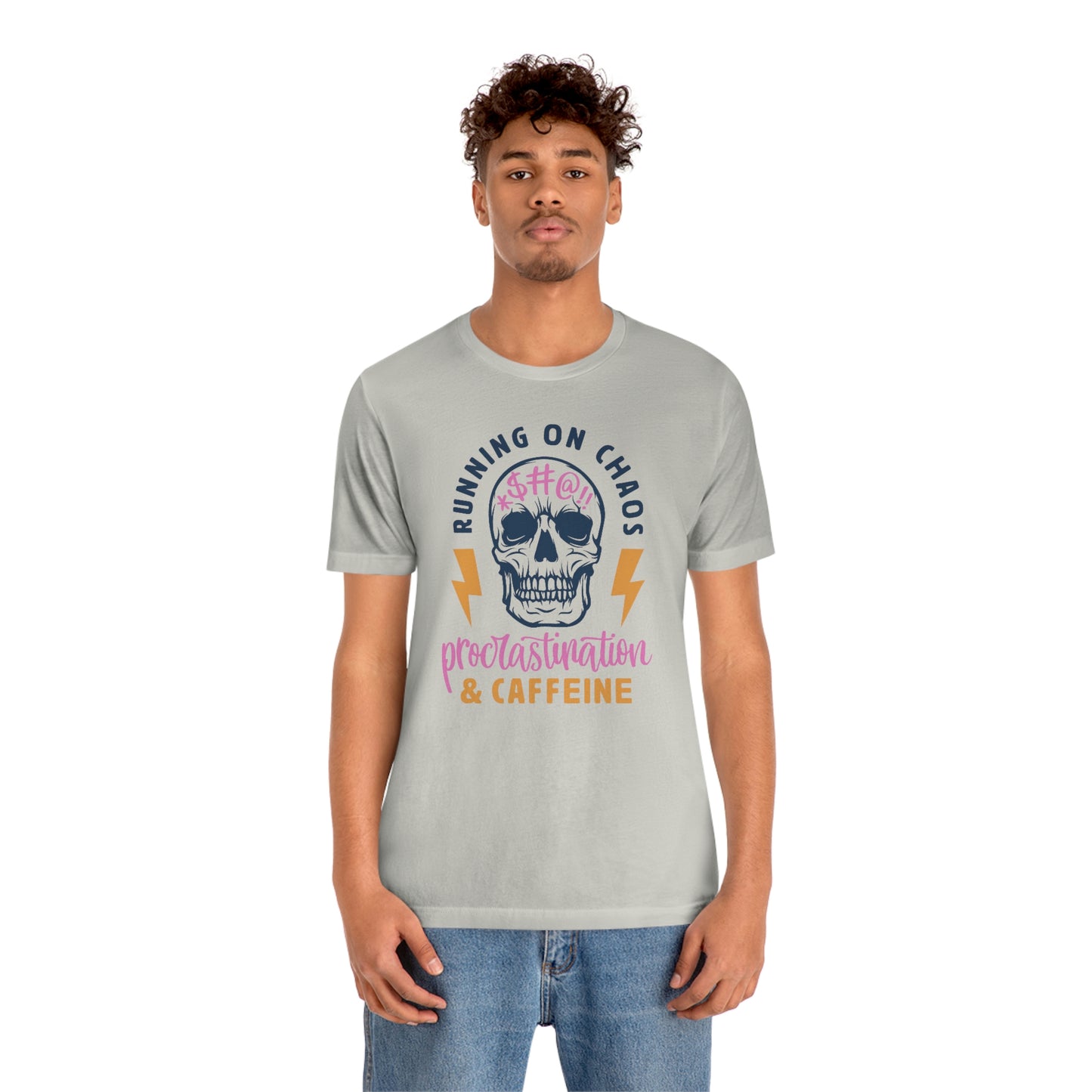 "Chaos and Caffeine" Unisex Jersey Short Sleeve Tee