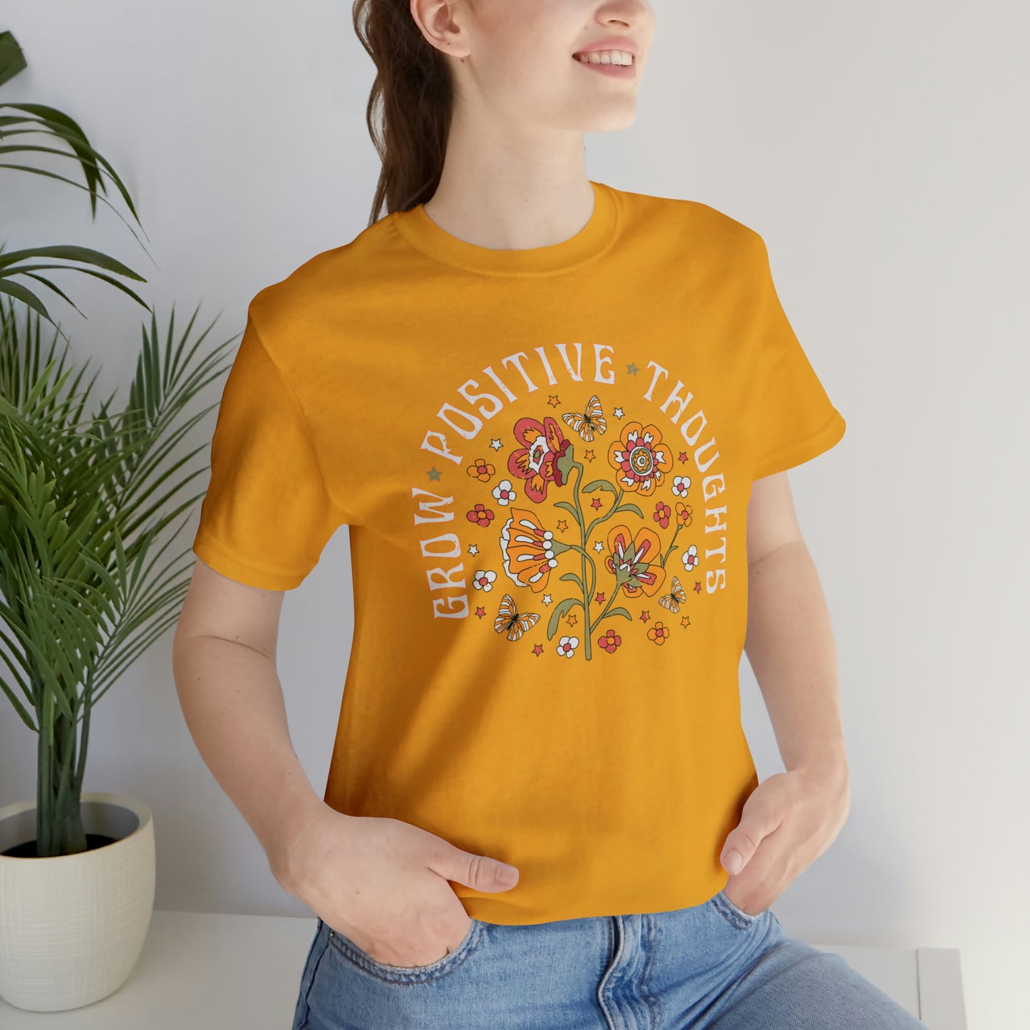 "Grow Positive Thoughts" Bella Canvas Short Sleeve Tee
