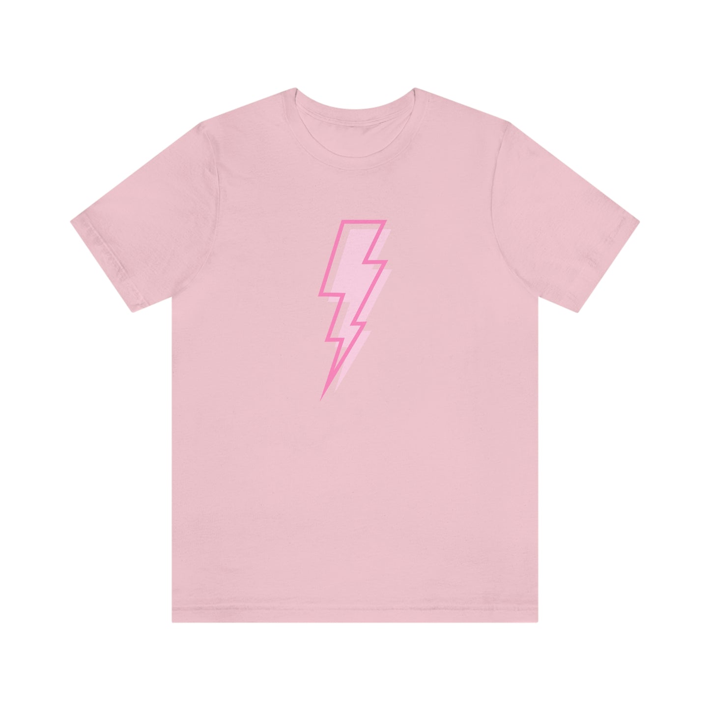 "Pink Lightning Bolt" Bella Canvas Short Sleeve Tee