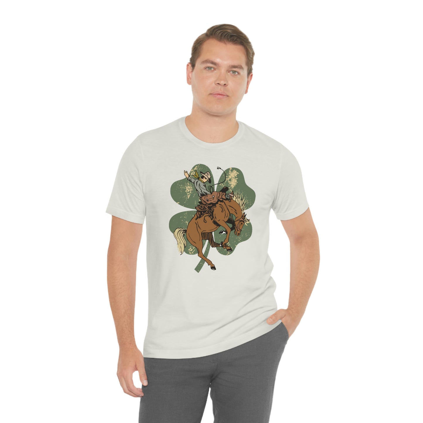 "Lucky Cowboy" Unisex Jersey Short Sleeve Tee (Bella Cavas 3001)
