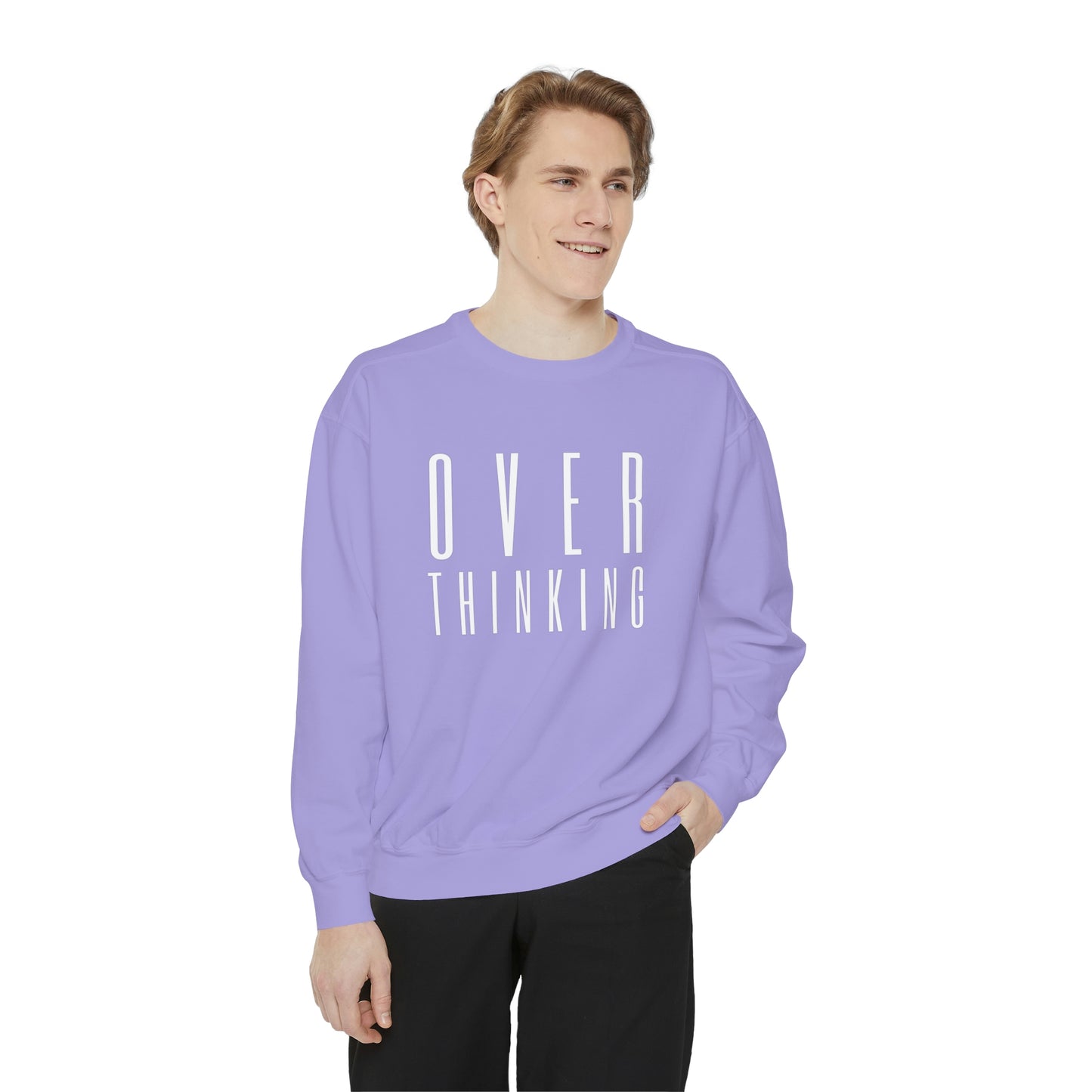"Over Thinking" Comfort Colors Sweatshirt