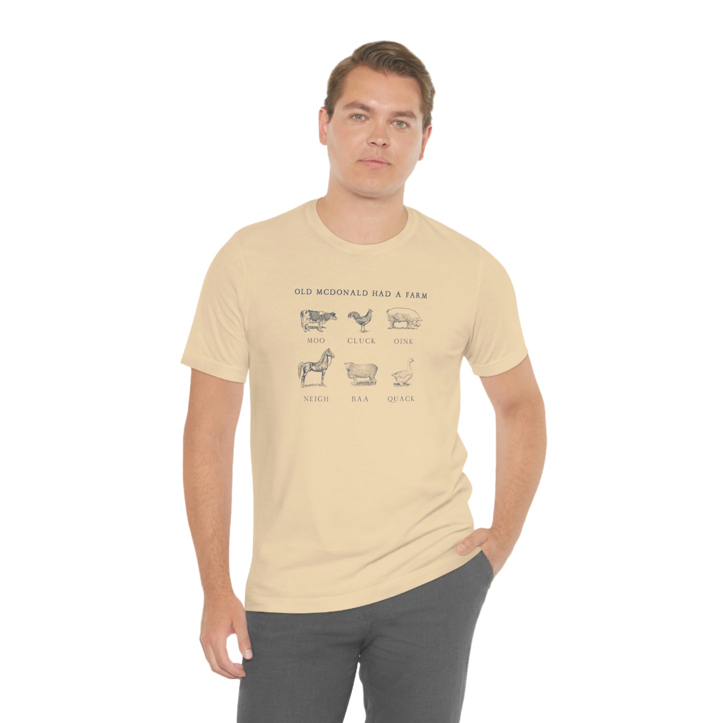 "Old McDonald Tee" Unisex Jersey Short Sleeve Tee (Bella Canvas 3001)
