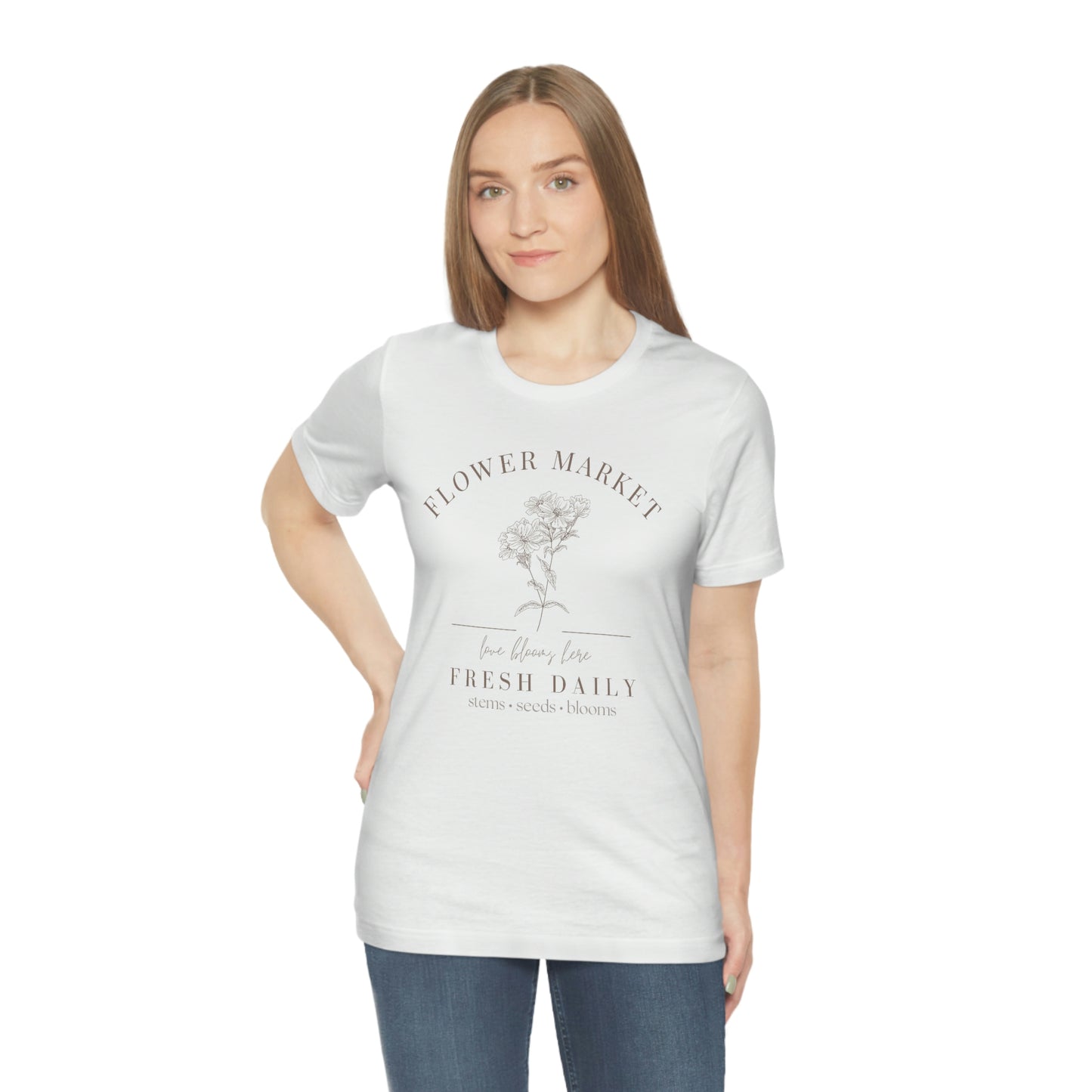 "Flower Market" Bella Canvas Graphic Tee