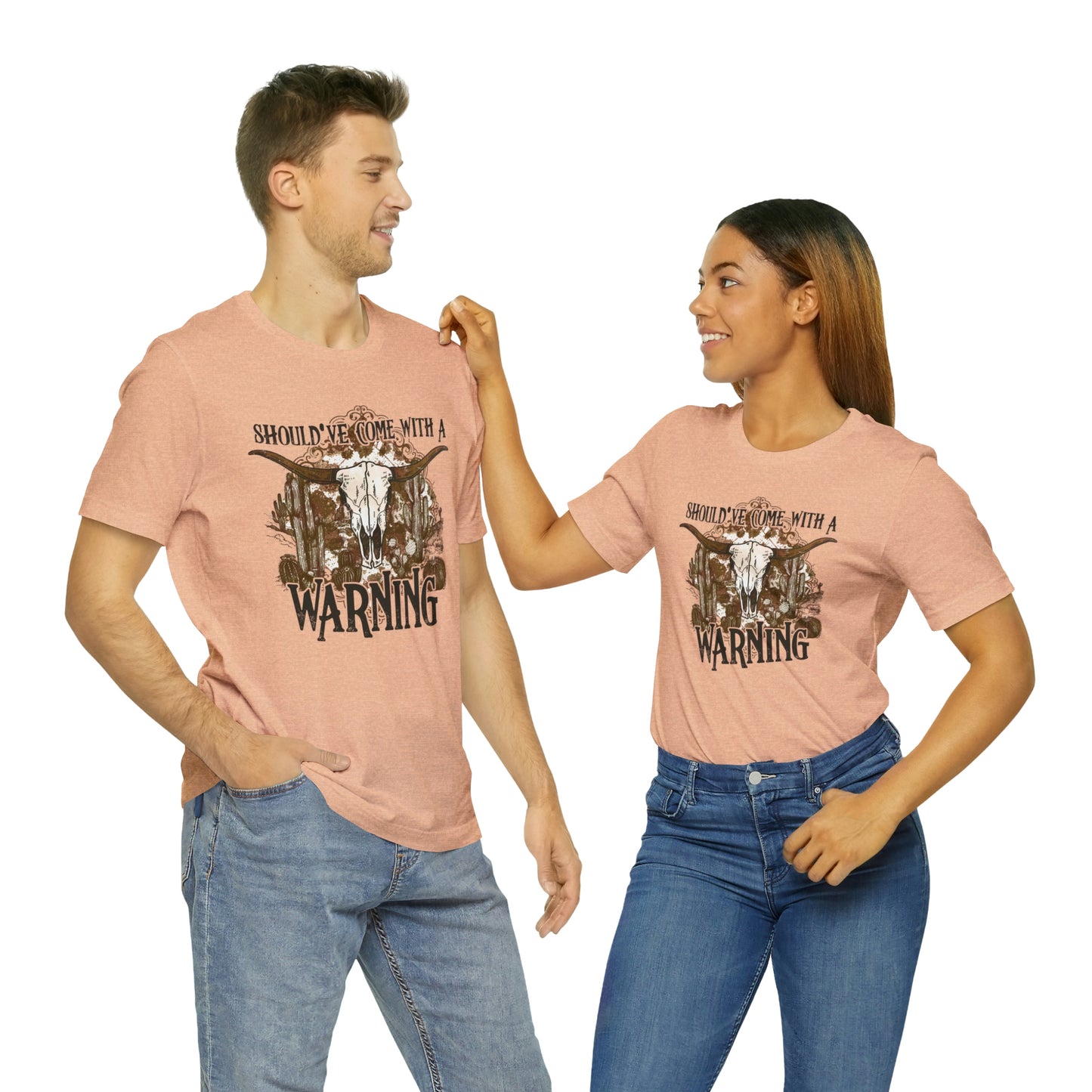 "Should've Come With A Warning" Bella Canvas Short Sleeve Tee