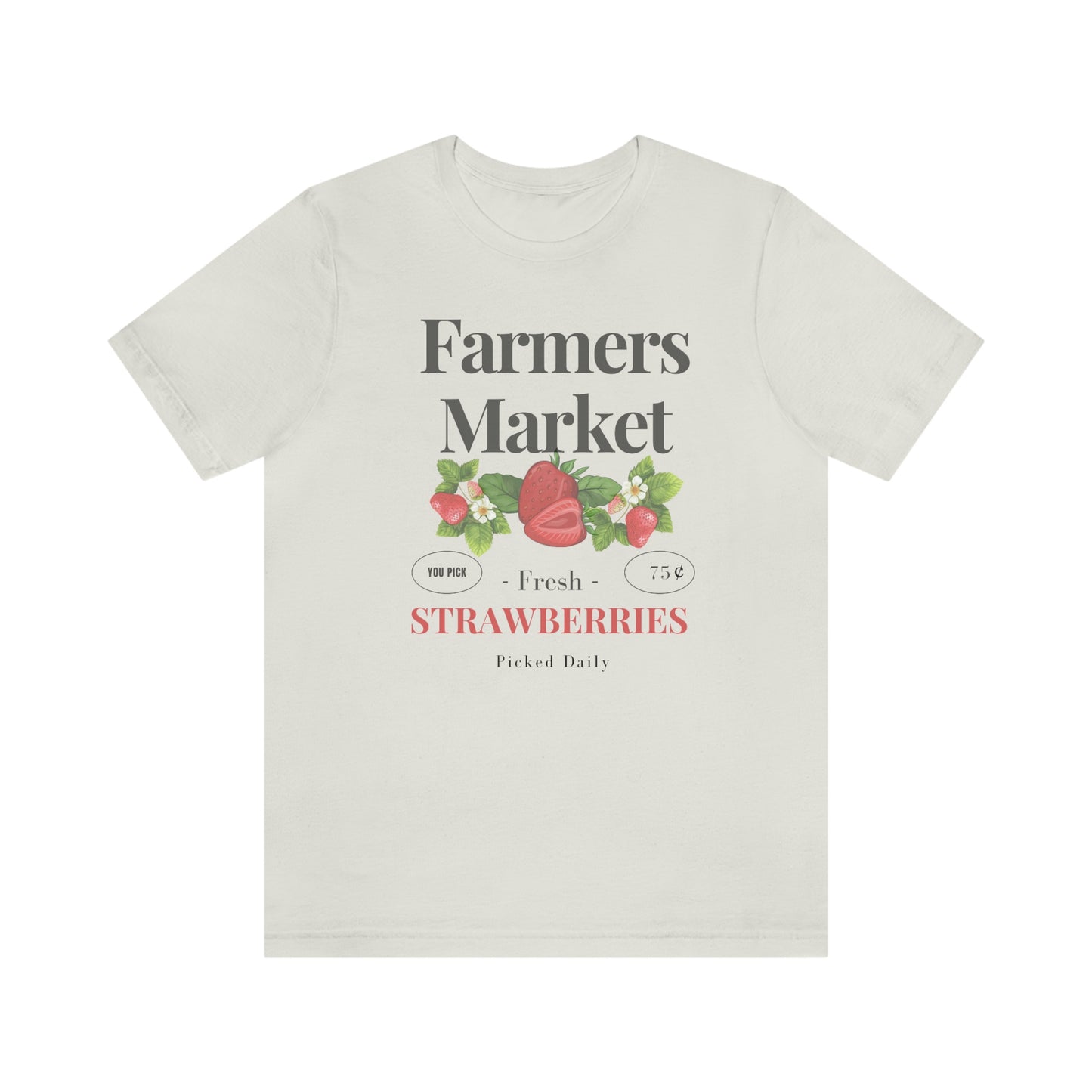 "Fresh Strawberries" Unisex Jersey Short Sleeve Tee (Bella Canvas 3001)