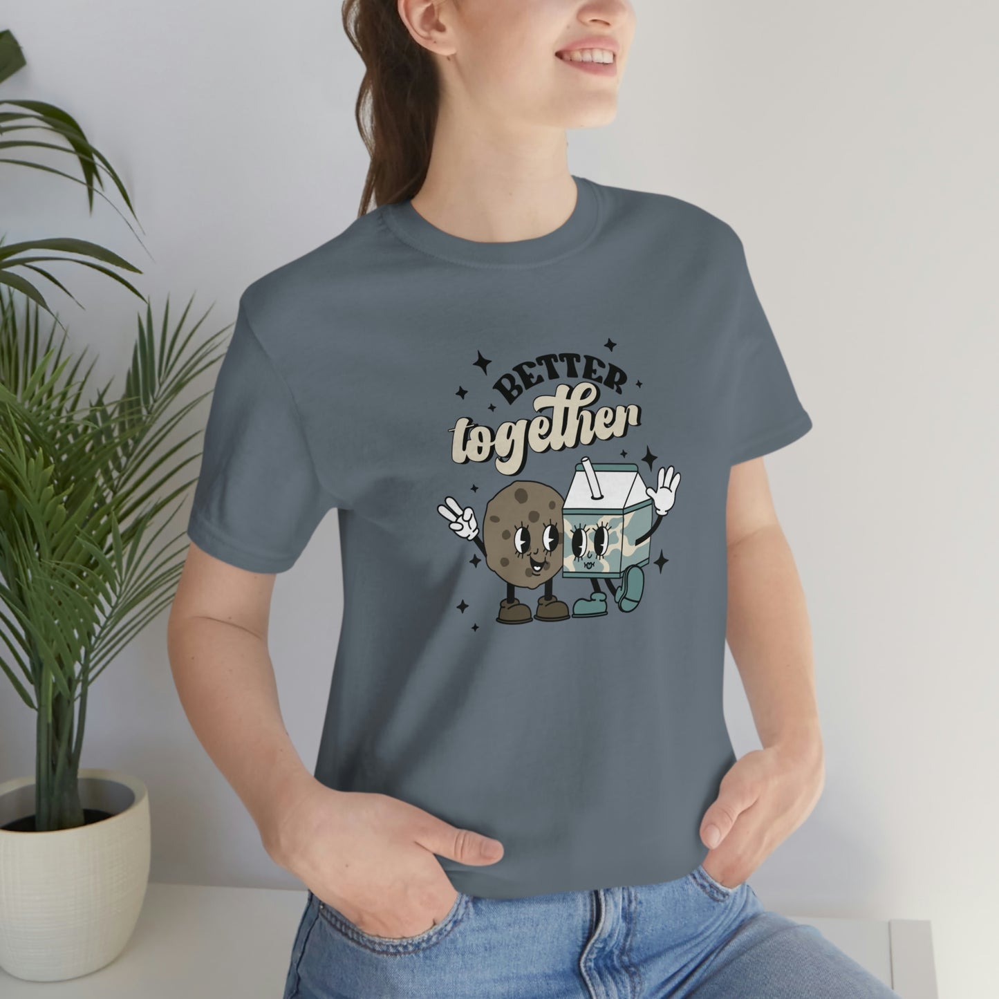 "Better Together- Milk and Cookies" Bella Canvas Unisex Jersey Short Sleeve Tee