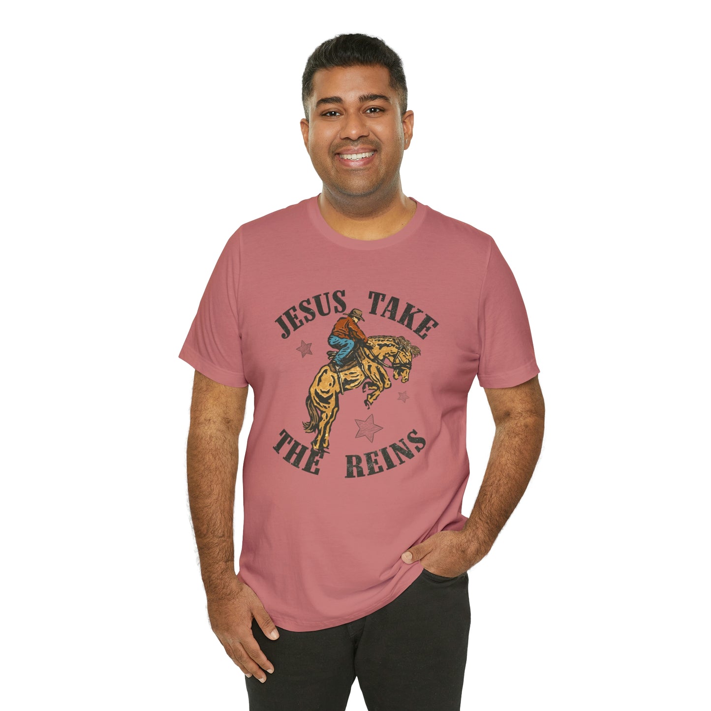 "Jesus Take the Reins" Bella Canvas Short Sleeve Tee