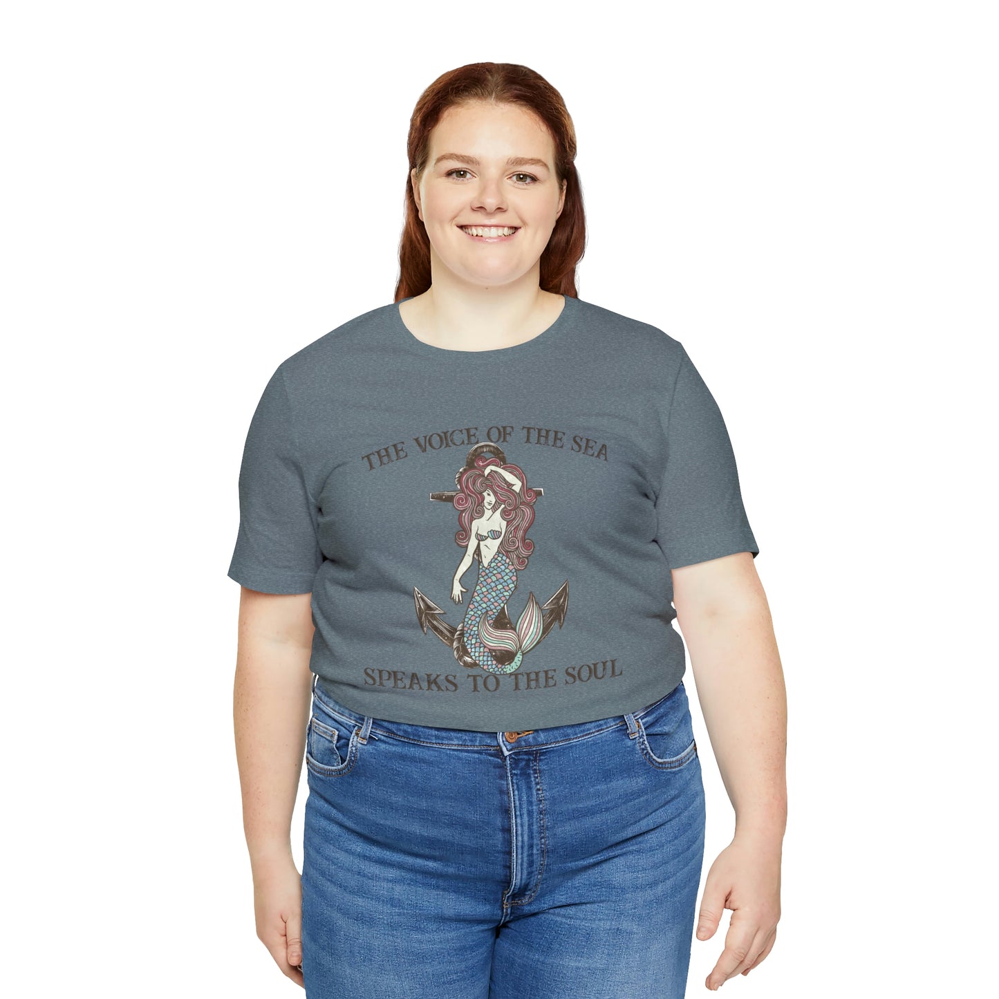 "The Voice of the Sea Speaks to the Soul" Bella Canvas Short Sleeve Tee