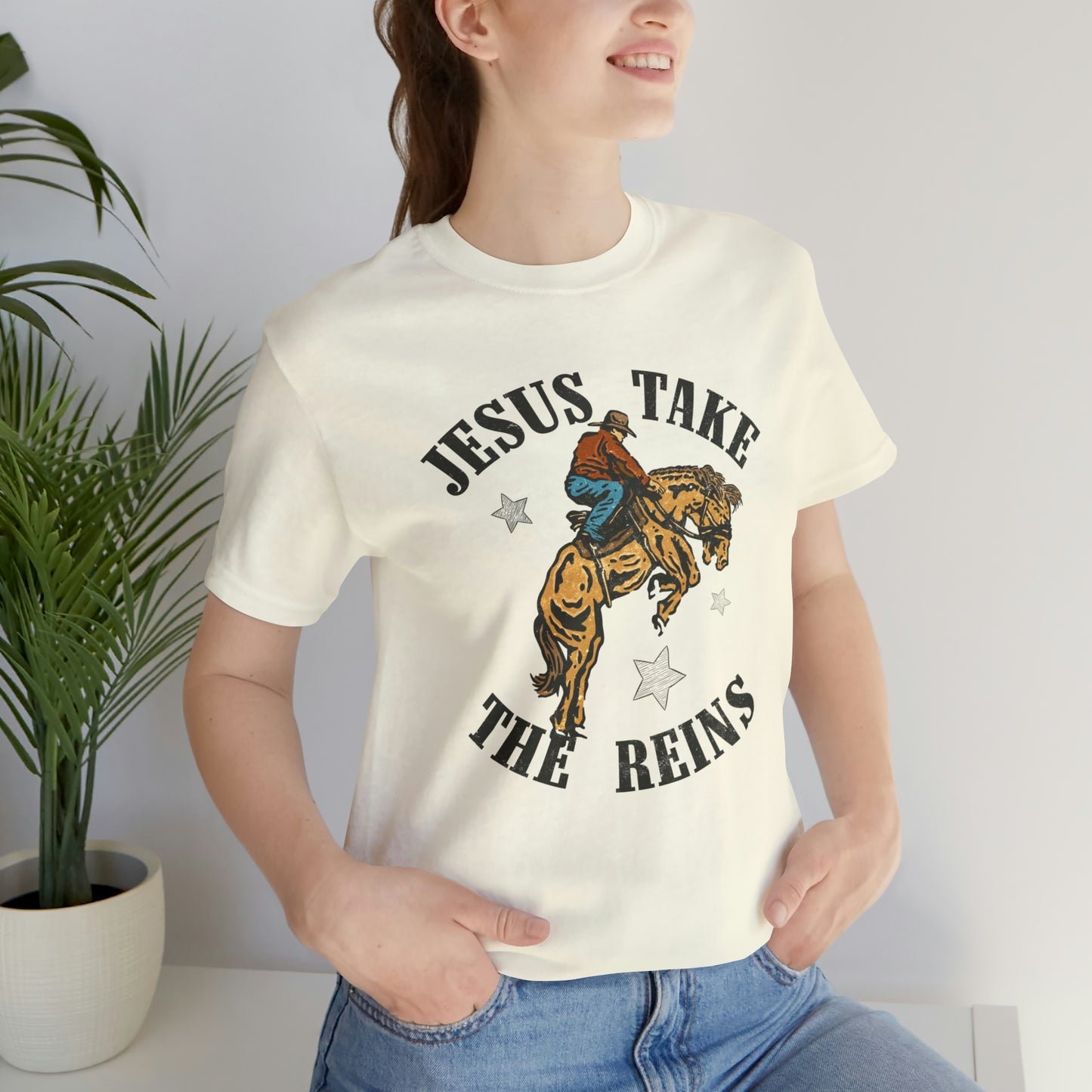 "Jesus Take the Reins" Bella Canvas Short Sleeve Tee