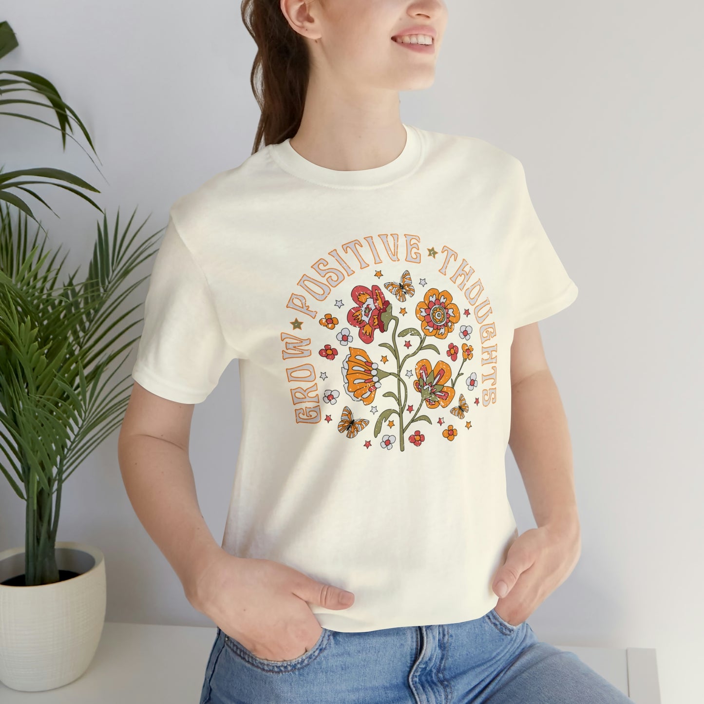 "Grow Positive Thoughts" Bella Canvas Short Sleeve Tee